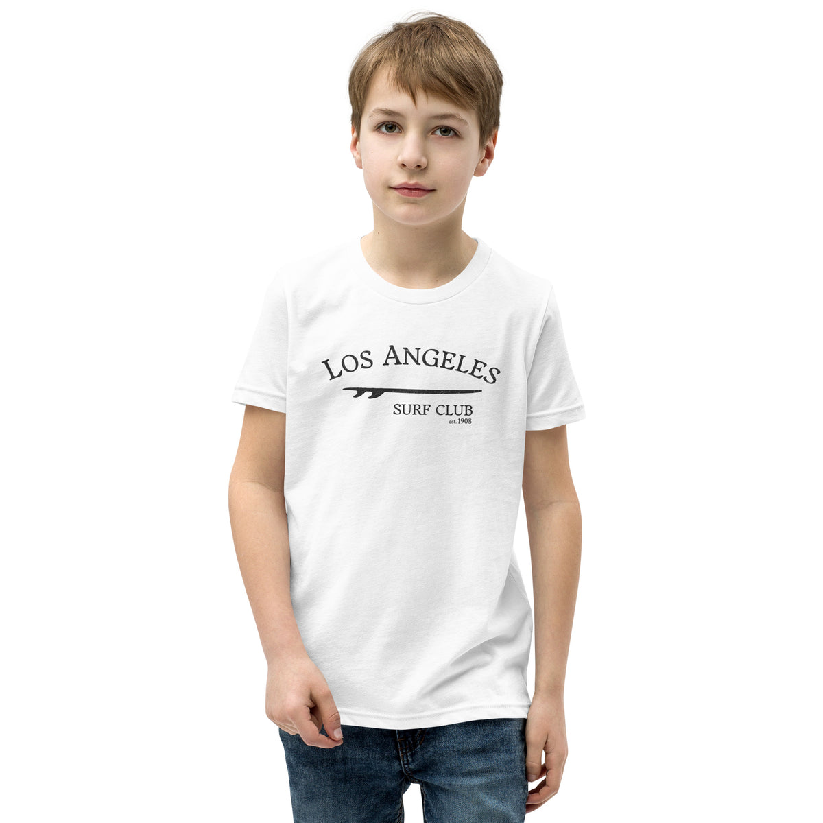 Los Angeles California Surf Club vintage graphic, printed on a SodaPop Cool kids t-shirt.
