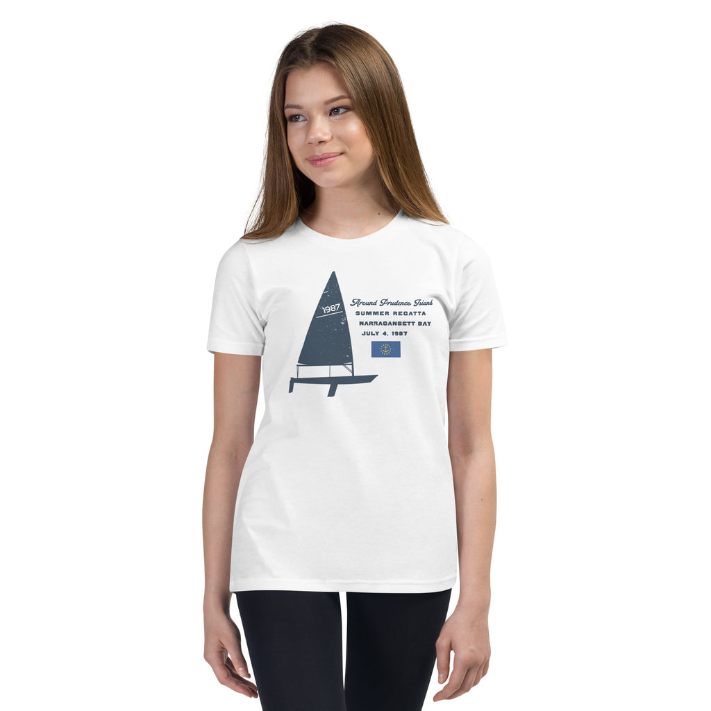 Rhode Island Sailing Prudence vintage graphic, printed on a SodaPop Cool kids t-shirt.