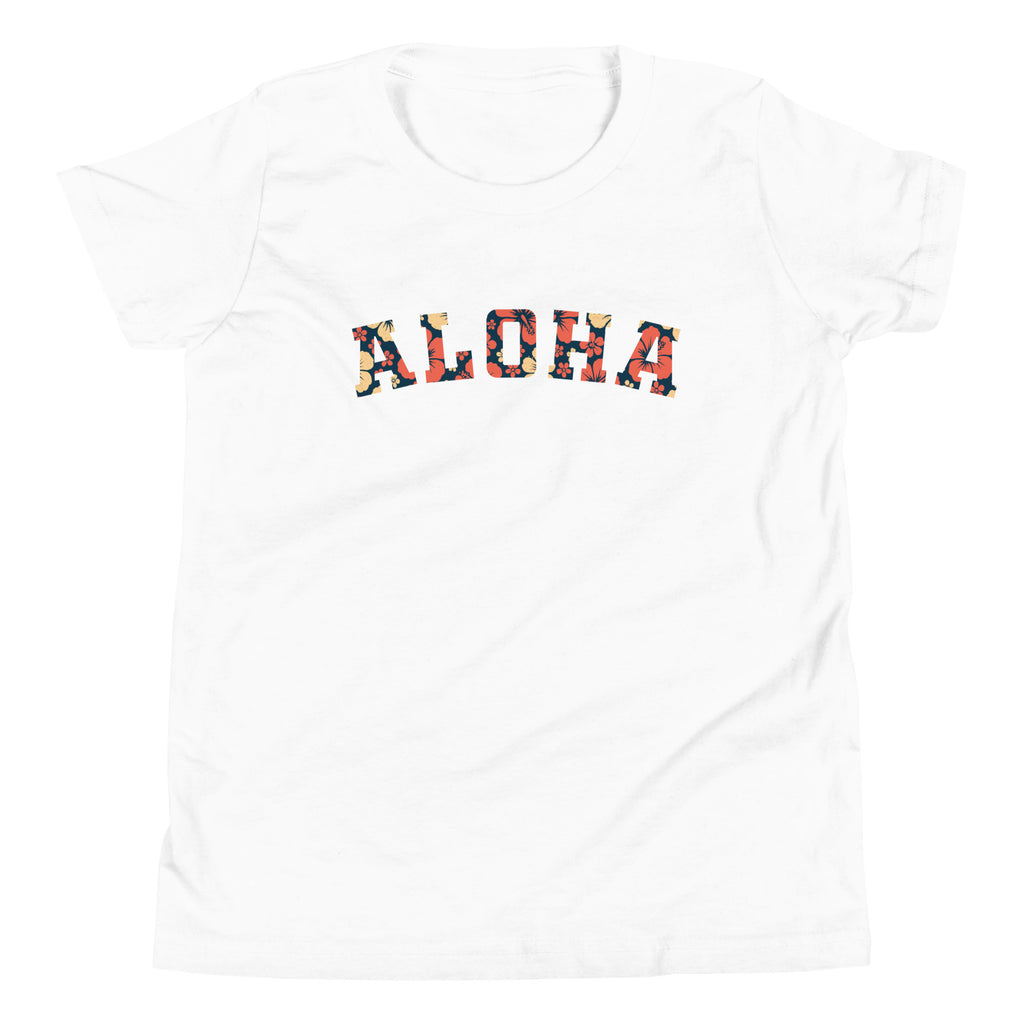 Aloha Hawaii Block vintage graphic, printed on a SodaPop Cool kids t-shirt.