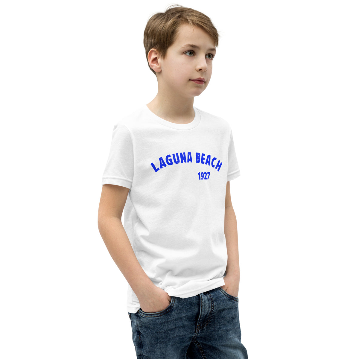 Laguna Beach 1927 California vintage graphic, printed on a SodaPop Cool kids t-shirt.