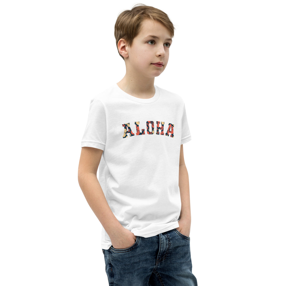 Aloha Hawaii Block vintage graphic, printed on a SodaPop Cool kids t-shirt.